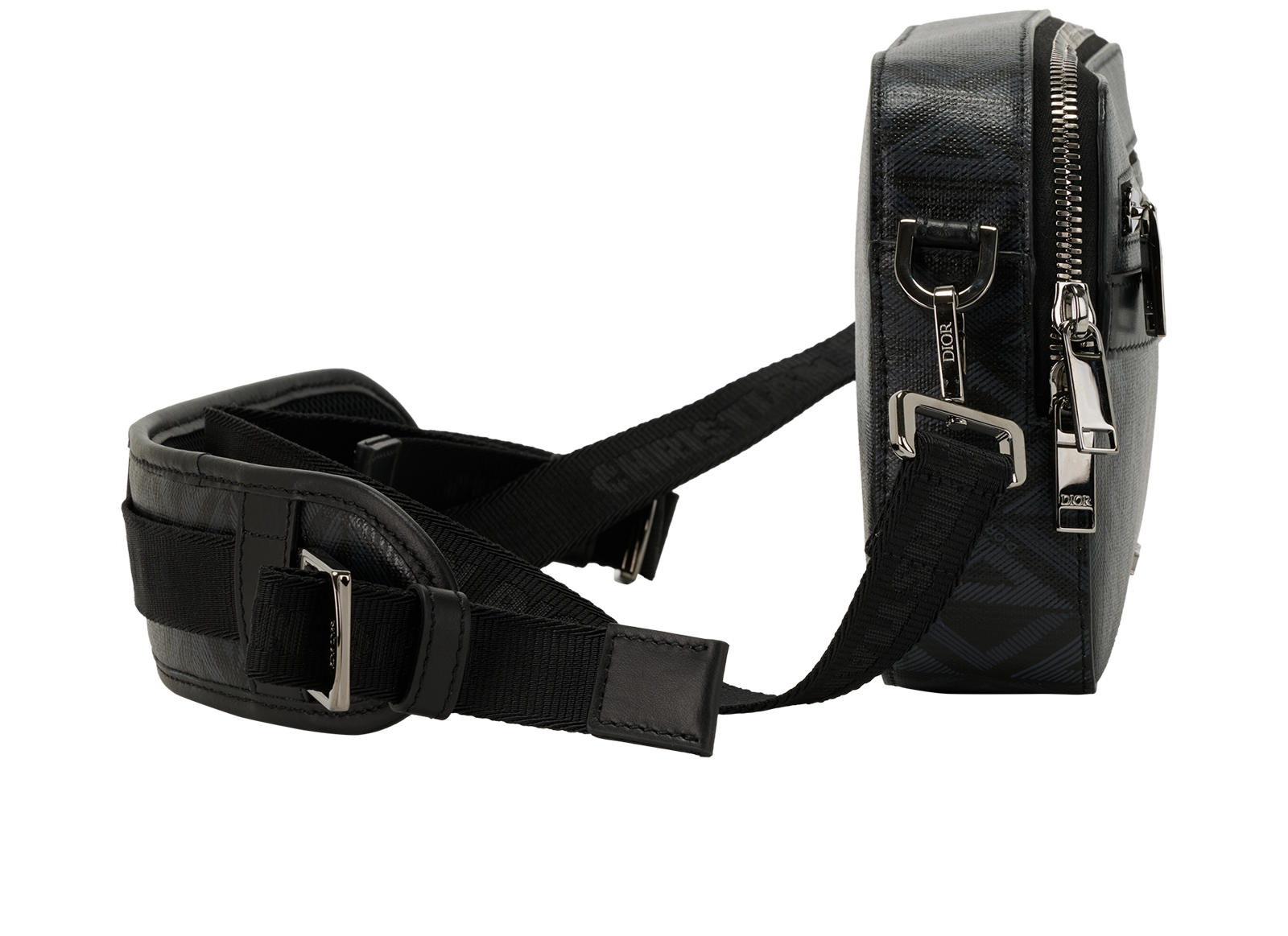 Safari, &pound;1,100, Handbags, Black/Blue, Canvas, Side view